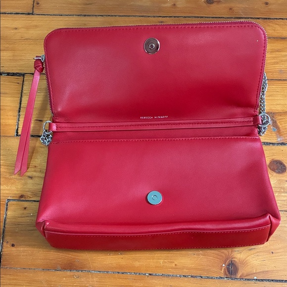 Rebecca Minkoff Red Crossbody Bag with Chain Strap - Picture 4 of 7